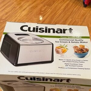 Cuisinart Silver and Black Ice Cream Maker